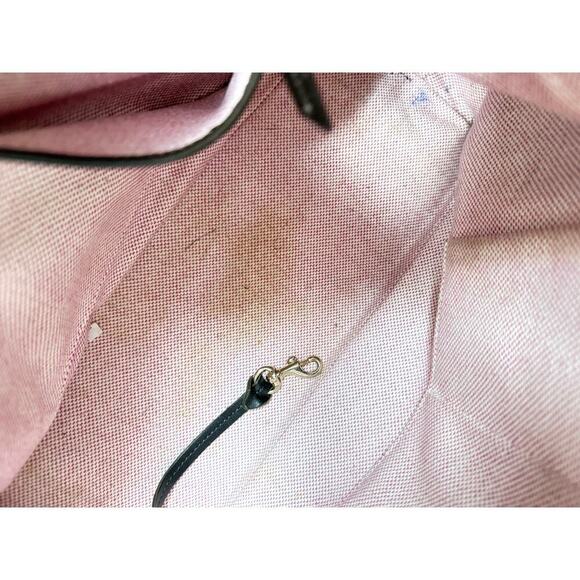 Dooney & Bourke Womens Brown Croco Embossed Leather Double Strap Tassel Bag - Picture 7 of 12